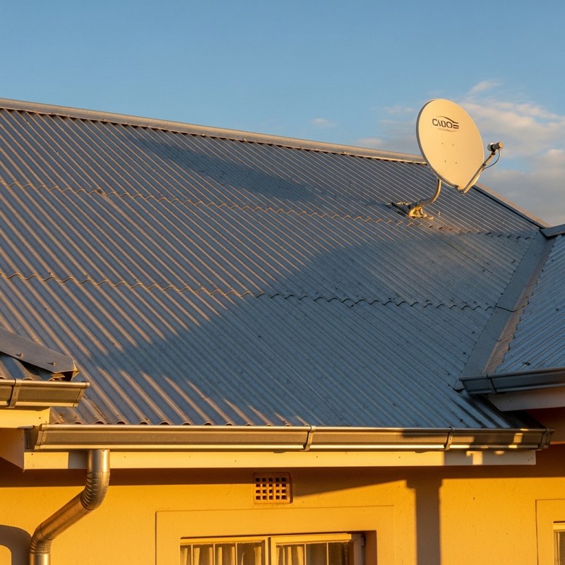 New corrugated iron roof